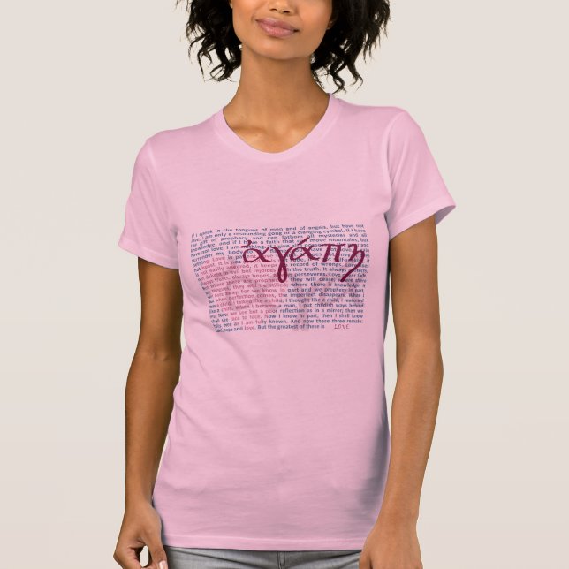 Verso de la biblia del amor en la camisa para (Anverso)