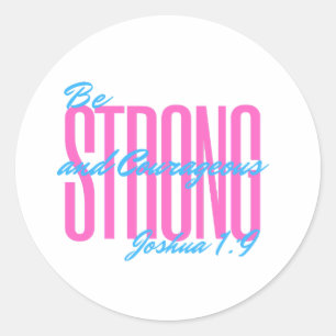 Verso de la Biblia - Joshua 1:9 - Pegatinas y etiq