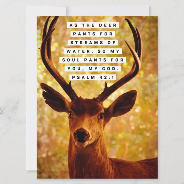 Verso de la Biblia - Salmo 42:1 (Anverso)