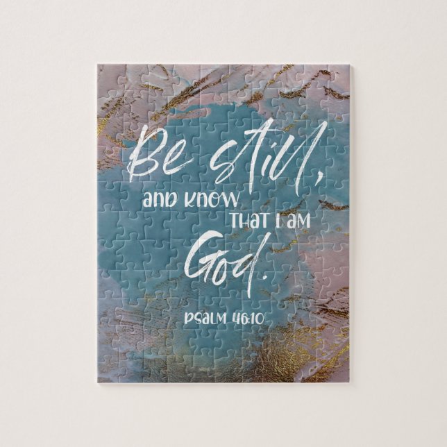 Verso de la Biblia Salmo rompecabezas florales (Vertical)