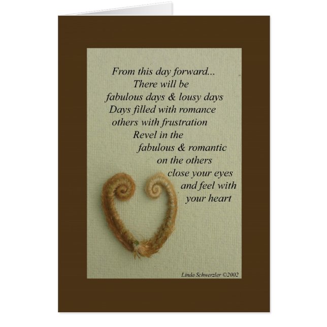 Verso de la boda - a partir de este día delantero… (Frente)