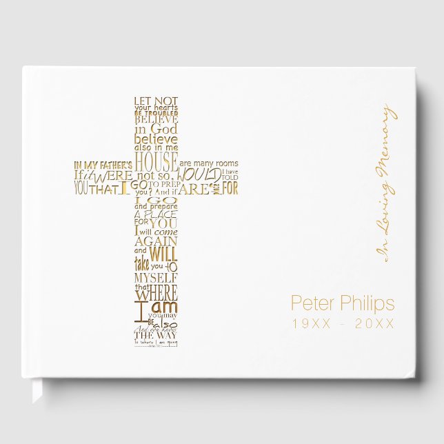 Versos de la Biblia dorada del libro de invitados  (Anverso)