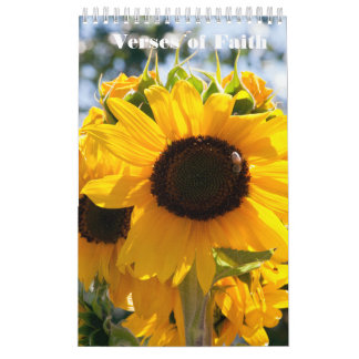 Versos del calendario de la fotografía de la fe