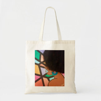 Versos en su bolso tote de volumen
