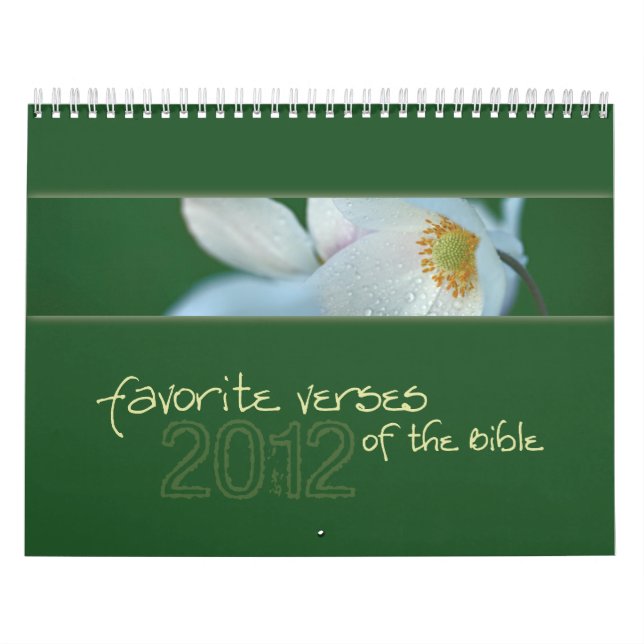 Versos preferidos del calendario 2012 de la biblia (Tapa)