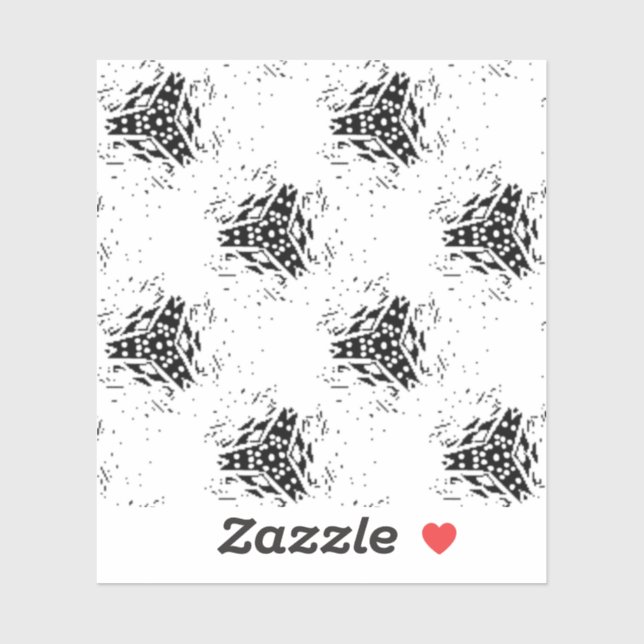 Vertical, carbón vegetal, Pegatina de vinilo de co (Hoja)