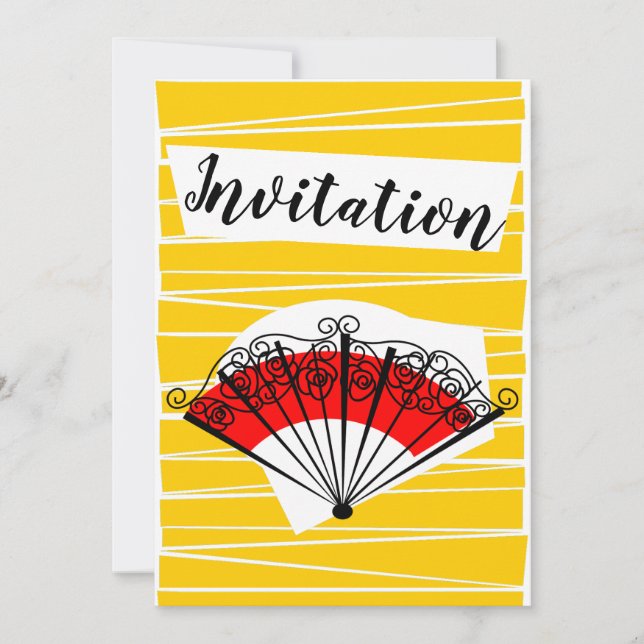 Vertical de invitación al ventilador español (Anverso)