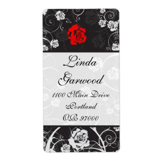 Vertical de la etiqueta de envío de la oscuridad