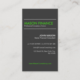 Vertical gris moderno - Tarjeta profesional de vis