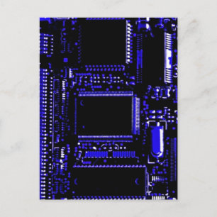 Vertical postal azul