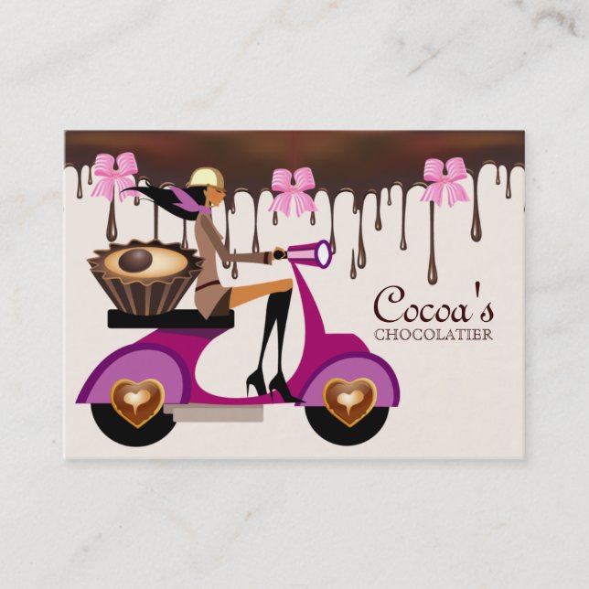 Vespa Chocolatier de la tarjeta de visita del (Anverso)