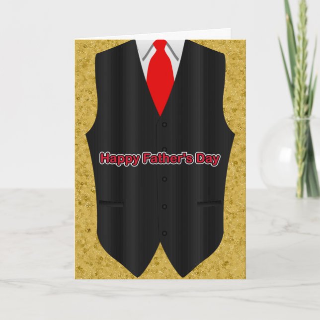 Vest, Shirt and Tie, tarjeta del día del padre (Anverso)