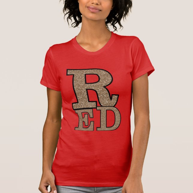 Vestido alternativo rojo de la camiseta de la ropa (Anverso)