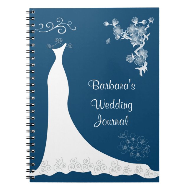 Vestido blanco en el cuaderno azul del (Frente)