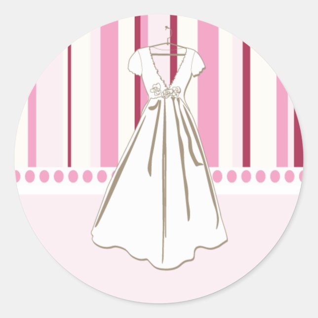 Vestido boda Bridal Shower Pegatinas (Anverso)