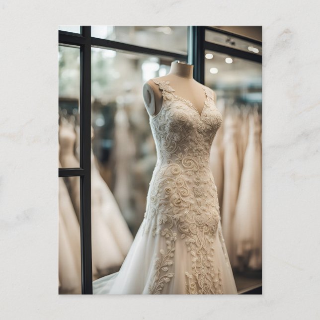 Vestido boda, postal (Anverso)