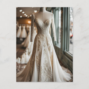 Vestido boda, postal