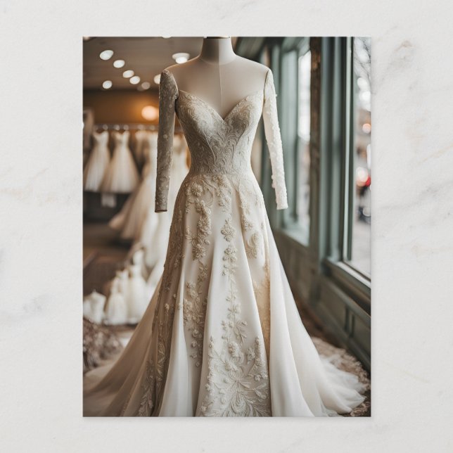Vestido boda, postal (Anverso)