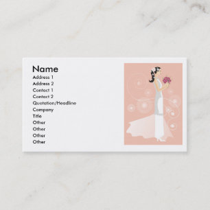 Vestido de boda o tarjeta de visita nupcial del