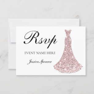 Vestido de brillo de oro rosa todo RSVP de cumplea