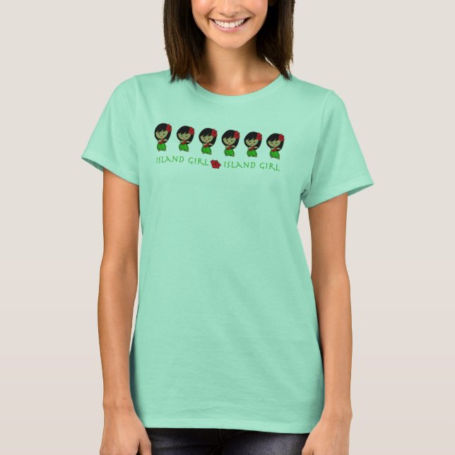 Vestido de camiseta de bailarina de Hawaii Hula (Anverso)