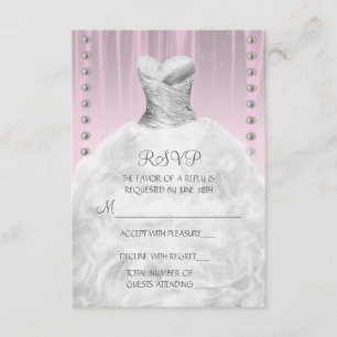 Vestido de fiesta y perlas Quinceanera rosado RSVP