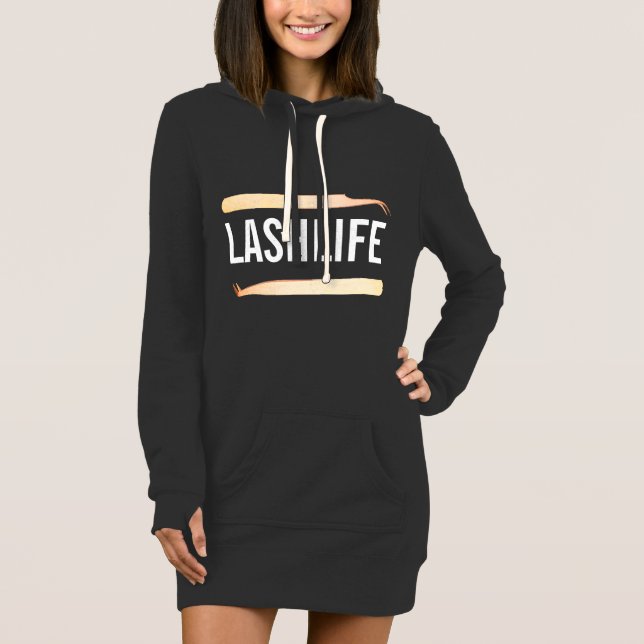 Vestido de la sudadera con capucha de LASHLIFE (Anverso)