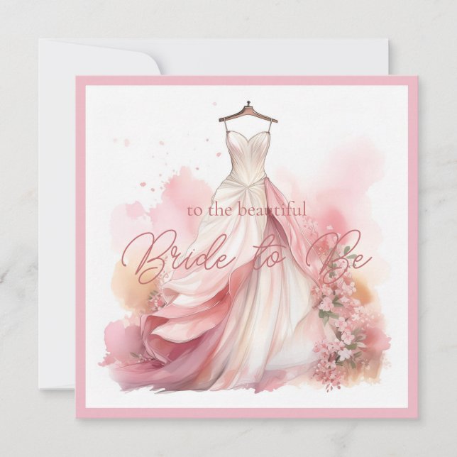 Vestido de novia blanco para ducha de regalos  (Anverso)