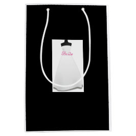 Vestido de novia blanco regalo bolsa negra