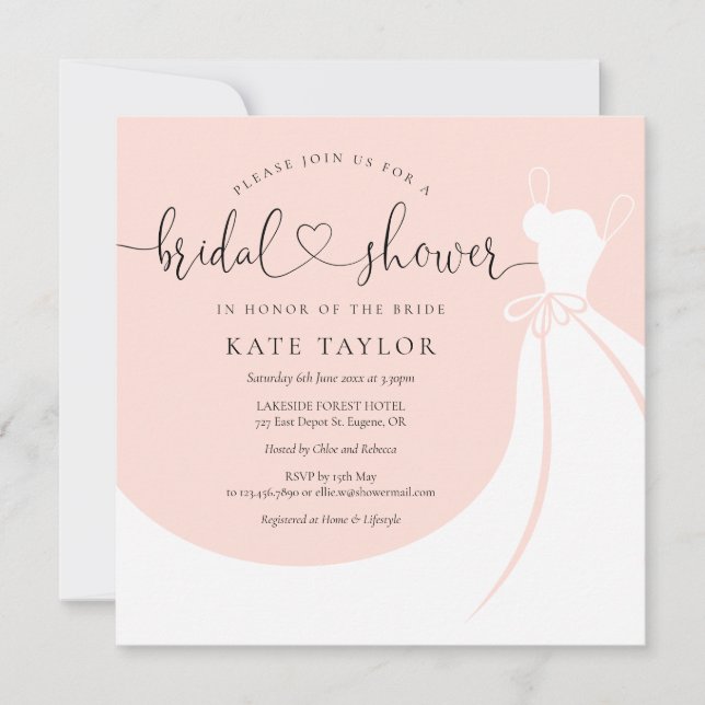 Vestido de novia elegante rosa sonrojo Regalo de d (Anverso)