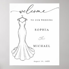 Vestido de Novia Minimalista de Arte de Línea Bien