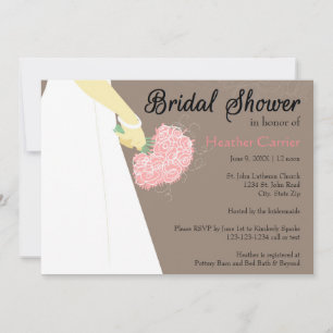 Vestido de Novia y Ramo - Invitación a la Fiesta d