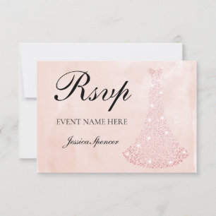 Vestido de oro rosa de cumpleaños / RSVP nupcial