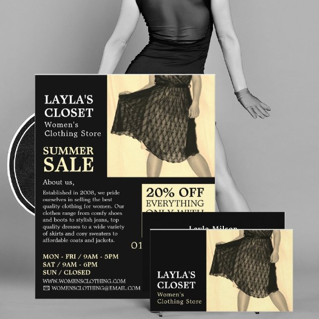 Vestido fiesta, publicidad en tienda de ropa para  (Subido por el creador)