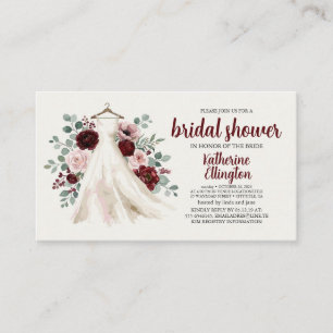 Vestido Floral Rosa Rojo Borgoña Invitación Ducha