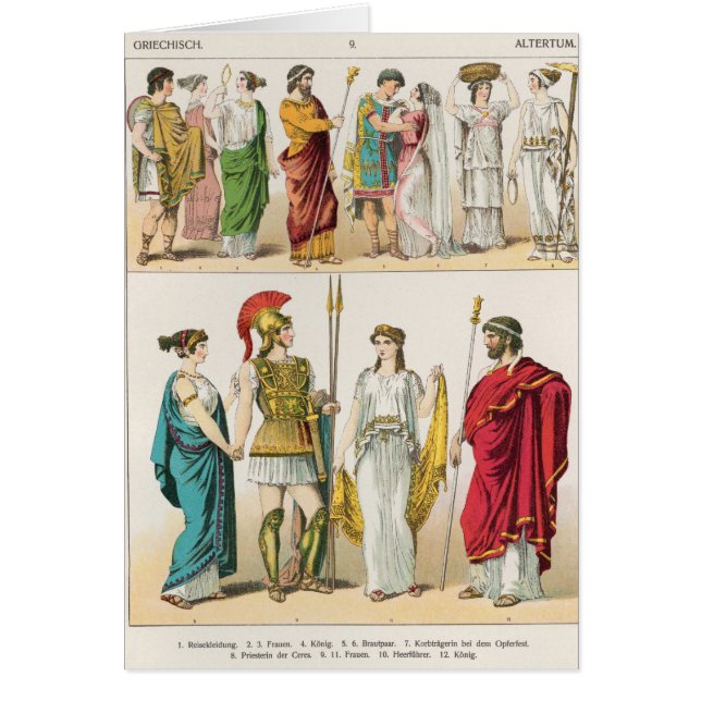 Vestido griego, del 'der Voelker de Trachten, 1864 (Frente)