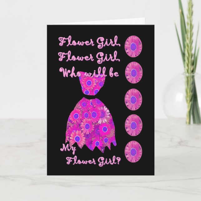 Vestido MAGENTA de la invitación del florista de (Anverso)