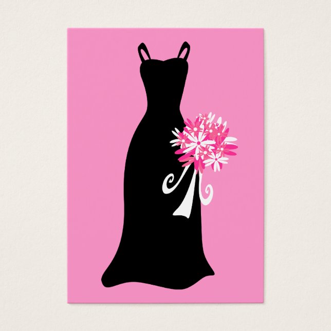 Vestido negro con Bouquet (Frente)