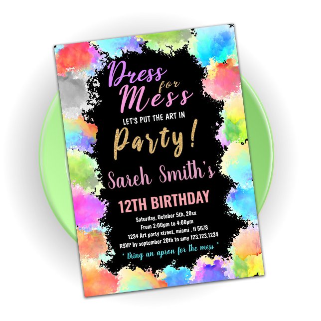 Vestido para las invitaciones de cumpleaños de Mes (Subido por el creador)