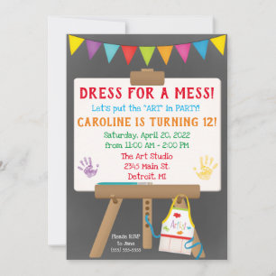 Vestido para un desfile, invitación a fiesta de ar