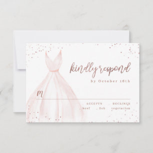Vestido rosa destellos de oro elegante RSVP