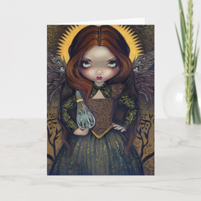 "Vestido tarjeta de felicitación de la alquimia" (Anverso)