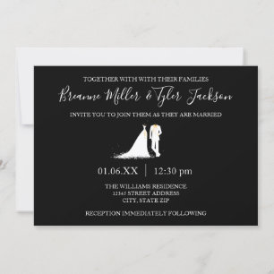 Vestido y tux - Invitación a la boda