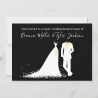 Vestido y tux - Invitación a la ducha matrimonial
