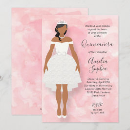 Vestidos blancos y invitaciones de quinceañera ros