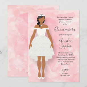 Vestidos blancos y invitaciones de quinceañera ros