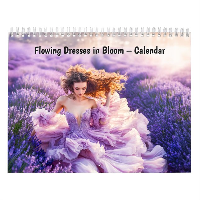 Vestidos Fluyentes en Flor – Calendario (Tapa)