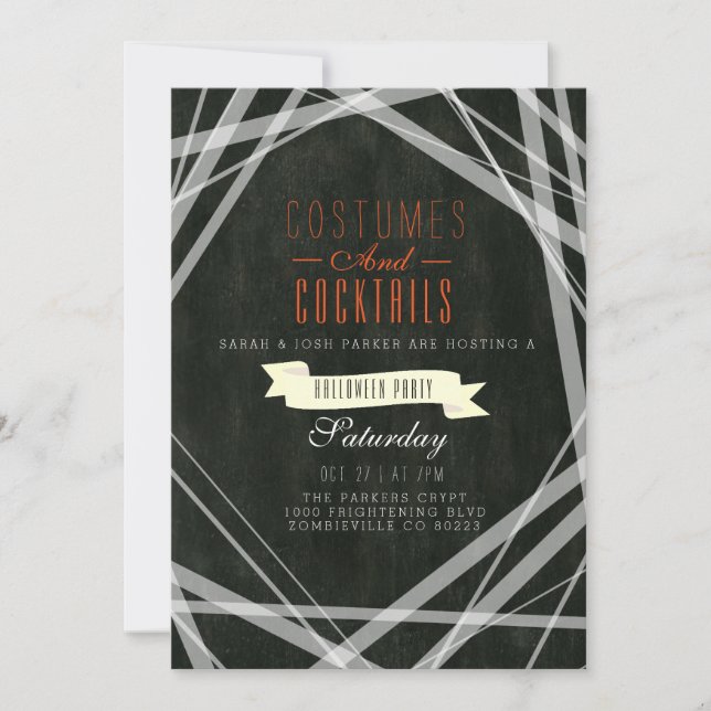 Vestidos y cócteles | Invitación a la fiesta de Ha (Anverso)