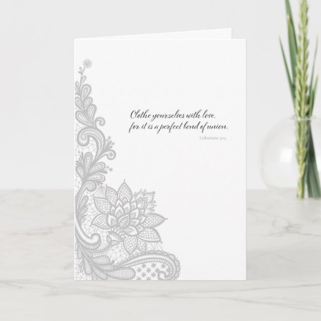 Vestir con amor - Tarjeta de felicitación doblada (Anverso)