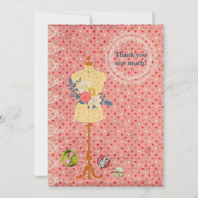 Vestir formulario Dressform Tarjeta de agradecimie (Anverso)